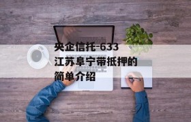 央企信托-633江苏阜宁带抵押的简单介绍