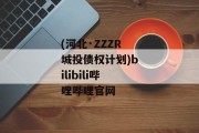 (河北·ZZZR城投债权计划)bilibili哔哩哔哩官网