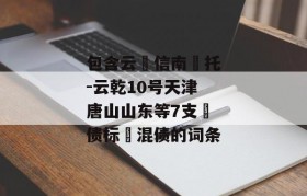 包含云‮信南‬托-云乾10号天津唐山山东等7支‮债标‬混债的词条