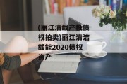 (丽江清载产投债权拍卖)丽江清洁载能2020债权资产