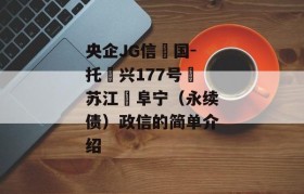 央企JG信‮国-托‬兴177号‮苏江‬阜宁（永续债）政信的简单介绍