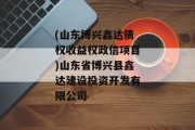 (山东博兴鑫达债权收益权政信项目)山东省博兴县鑫达建设投资开发有限公司