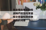 包含烟台市元融投资财产权信托受益权之收益权政府债定融的词条