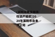 (莱阳水务发展债权资产拍卖)2020年莱阳市自来水公司