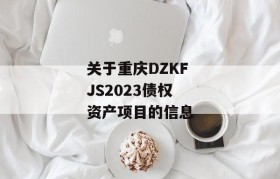 关于重庆DZKFJS2023债权资产项目的信息