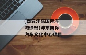 (西安沣东国际车城债权)沣东国际汽车文化中心项目