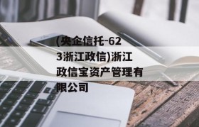 (央企信托-623浙江政信)浙江政信宝资产管理有限公司