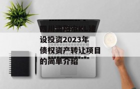 四川资阳市KL建设投资2023年债权资产转让项目的简单介绍