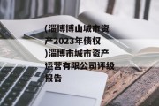 (淄博博山城市资产2023年债权)淄博市城市资产运营有限公司评级报告