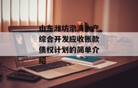 山东潍坊渤海水产综合开发应收账款债权计划的简单介绍