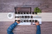 陕西延安城市建投2023年债权资产转让城投债定融