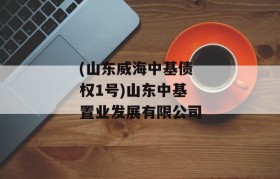 (山东威海中基债权1号)山东中基置业发展有限公司