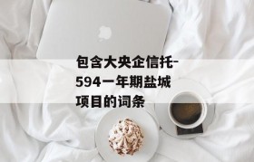 包含大央企信托-594一年期盐城项目的词条