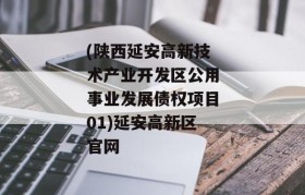 (陕西延安高新技术产业开发区公用事业发展债权项目01)延安高新区官网