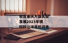 包含重庆万盛实业发展2023年债权转让项目的词条