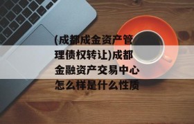 (成都成金资产管理债权转让)成都金融资产交易中心怎么样是什么性质