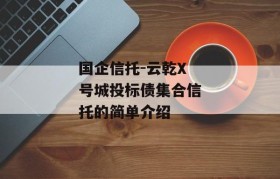 国企信托-云乾X号城投标债集合信托的简单介绍