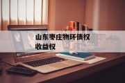 山东枣庄物环债权收益权