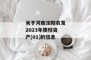 关于河南汝阳农发2023年债权资产[01]的信息