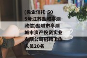 (央企信托-505号江苏盐城亭湖政信)盐城市亭湖城市资产投资实业有限公司招聘工作人员20名