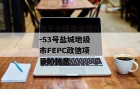 关于中国央企信托-53号盐城地级市FEPC政信项目的信息