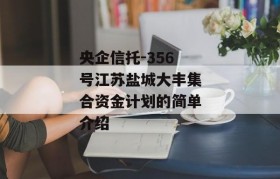 央企信托-356号江苏盐城大丰集合资金计划的简单介绍