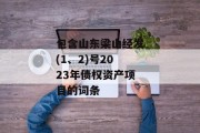 包含山东梁山经发(1、2)号2023年债权资产项目的词条