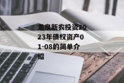 龙泉新农投资2023年债权资产01-08的简单介绍