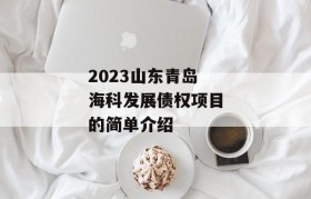 2023山东青岛海科发展债权项目的简单介绍