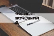 包含成都CJZG债权转让项目的词条