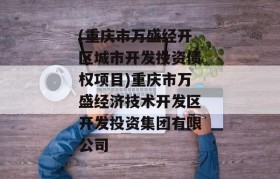 (重庆市万盛经开区城市开发投资债权项目)重庆市万盛经济技术开发区开发投资集团有限公司