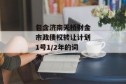 包含济南天桥财金市政债权转让计划1号1/2年的词条