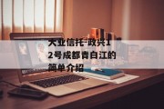 大业信托-政兴12号成都青白江的简单介绍