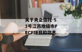 关于央企信托-53号江苏地级市FECP项目的信息