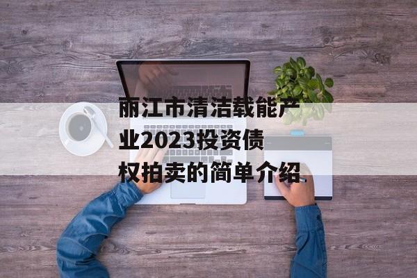 丽江市清洁载能产业2023投资债权拍卖的简单介绍