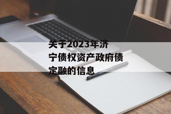 关于2023年济宁债权资产政府债定融的信息