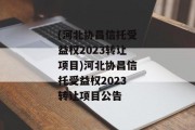 (河北协昌信托受益权2023转让项目)河北协昌信托受益权2023转让项目公告