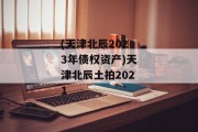 (天津北辰2023年债权资产)天津北辰土拍2021